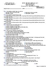 Đề thi thử THPT quốc gia lần i năm học 2016 - 2017 môn Sinh học 12 - Mã đề thi 326